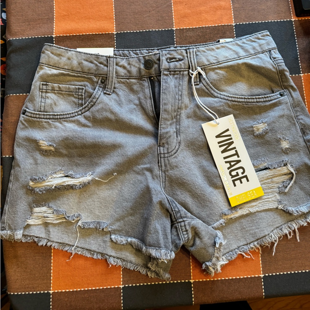 Brand new with tags, Refuge denim shorts Vintage, high rise destructed shorts.
